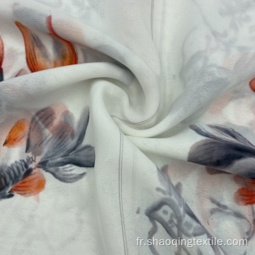 Tissu de polyester en mousseline imprimé d&#39;animaux simples